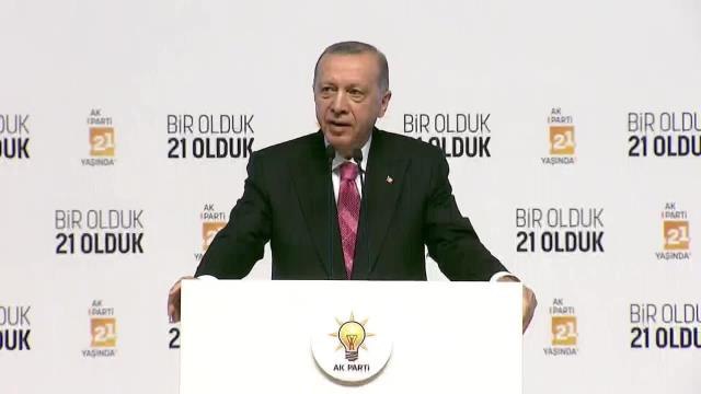 Erdoğan, AKP'nin 21. Kuruluş Yıl Dönümünde Konuştu: Körüklenmek İstenilen Irkçı ve Mezhepçi Nefretin Milletimizin Birliğini, Beraberliğini,...
