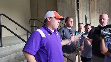 Wes Goodwin talks to the media