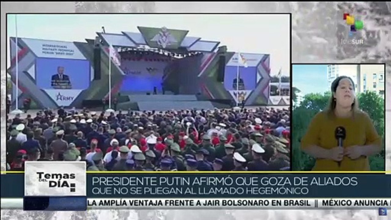 Rusia confirma disposición de ofrecer armas modernas a sus aliados internacionales