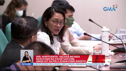 Sen. Hontiveros: Halaga ng mga nasayang na COVID vaccine, umakyat sa P10.3-B ngayong Agosto | UB