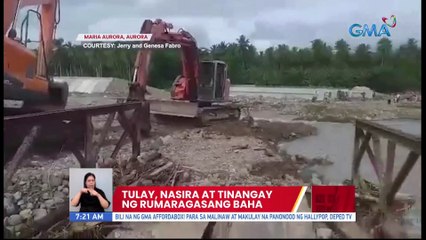 Tulay, nasira at tinangay ng rumaragasang baha | UB