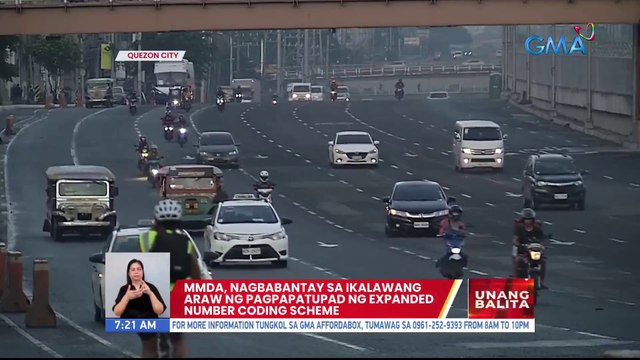 MMDA, nagbabantay sa ikalawang araw ng pagpapatupad ng expanded number coding scheme | UB
