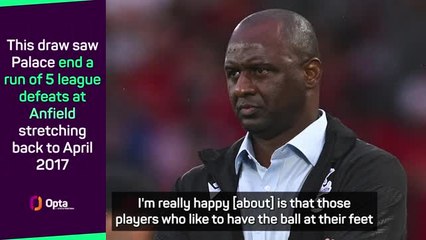 Disciplined Anfield display pleases Palace boss Vieira