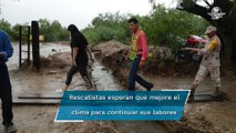 Se complica rescate de mineros en Sabinas, Coahuila, debido a las lluvias.