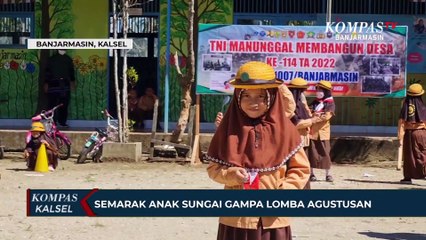 Hadirkan Beragam Lomba, TNI Ajak Siswa di Sungai Gampa Gembira Sambut HUT RI