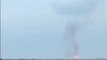 Imagens mostram momento da explosão em depósito de munições na Crimeia