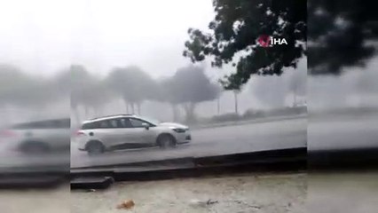Başkent'te minarenin devrildiği anlar kamerada