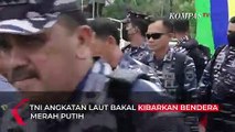 TNI AL Gelar Latihan Pengibaran Bendera Merah Putih 77 Titik Bawah Laut