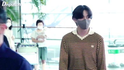 BTS V is leaving for New York, USA through Incheon International Airport