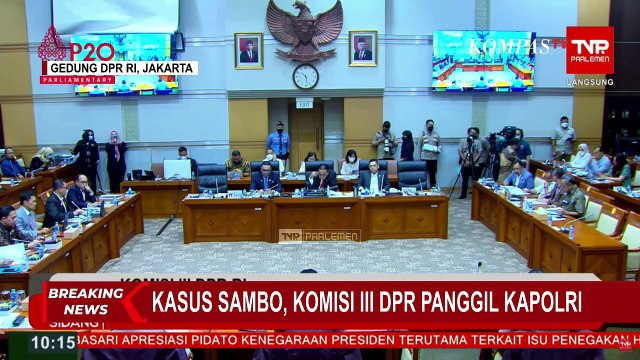 Kapolri Sampaikan Skenario Versi Ferdy Sambo Soal Kematian Brigadir J ke Komisi III DPR