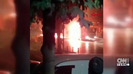 Araçlar alev topuna döndü