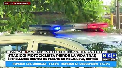 ¡Desgracia! Motociclista perece tras impactar con puente en Villanueva, Cortés