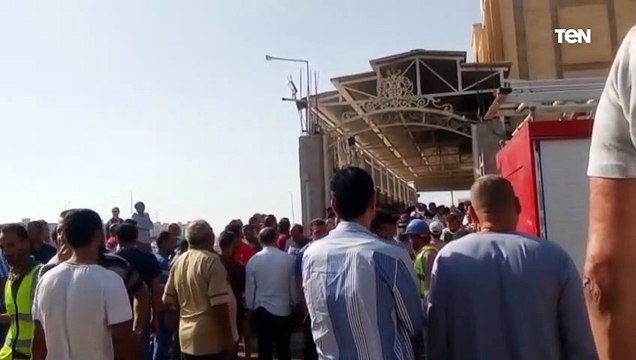 كاميرا قناة TeN ترصد حريق بإحدى القاعات بكنيسة الأنبا بيشوي بالمنيا