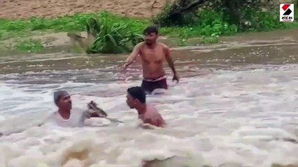 બોડેલીમાં કોઝવે પર બાઈક સાથે તણાયેલા યુવકોનું દિલધડક રેસ્ક્યૂ