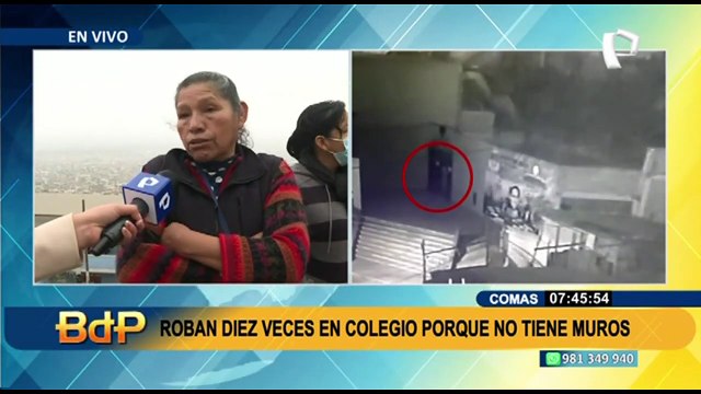 Comas: Roban 10 veces en colegio por fala de muros de contención