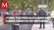 Marchan integrantes del SME y la ANUEE en CdMx, exigen que las tarifas sean justas