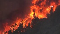 İspanya'nın Valencia bölgesinde 10 bin hektardan fazla alan yandıİtfaiye ekibinin alevlerle zor anları