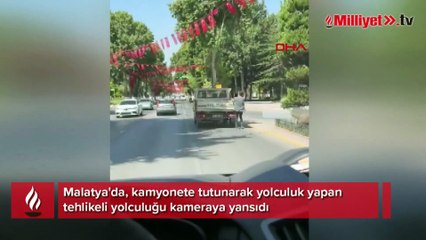 Patenli gencin tehlikeli yolculuğu kamerada