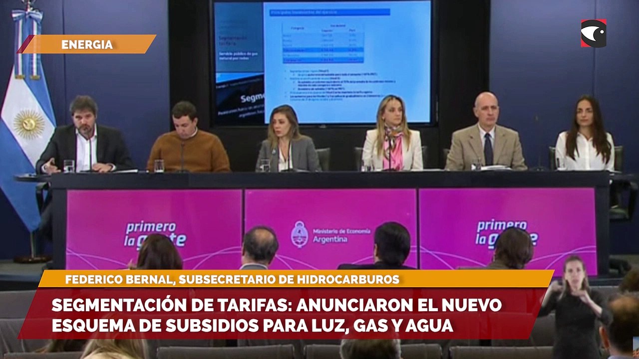 Segmentación de tarifas anunciaron el nuevo esquema de subsidios para luz, gas y agua