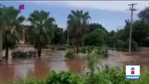 Inundaciones por lluvias en Sinaloa dejan afectaciones en viviendas