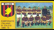 STICKERS CALCIATORI PANINI ITALIAN CHAMPIONSHIP 1970 (MILAN FOOTBALL TEAM)