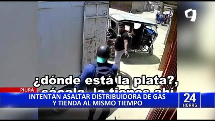 Piura: Ladrón intenta asaltar distribuidora de gas, pero se va con las manos vacías
