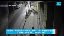 Resistió a piñas: un peatón se 