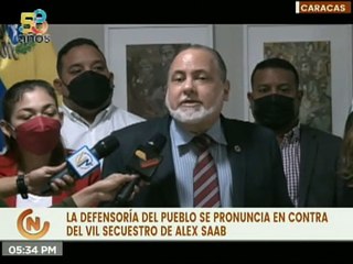 Defensoría del Pueblo rechaza detención arbitraria del diplomático Alex Saab en EE.UU.