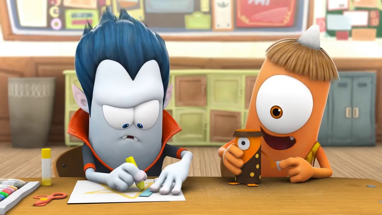 Funny Animated Cartoon _ Spookiz Don't Cross Cula's White Line 스푸키즈