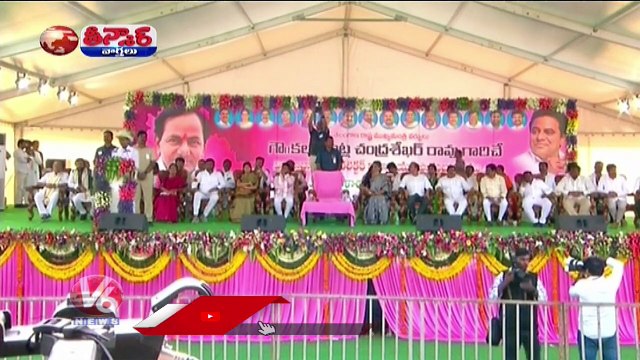 CM KCR Aggressive Comments On PM Modi & BJP _ KCR Public Meeting _ V6 Teenmaar