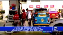 Precio de los combustibles baja ligeramente en grifos de la capital