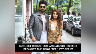 Gurmeet Choudhary And Arushi Nishank Promote The Song ‘Teri’ At T-Series