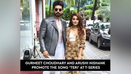 Gurmeet Choudhary And Arushi Nishank Promote The Song ‘Teri’ At T-Series
