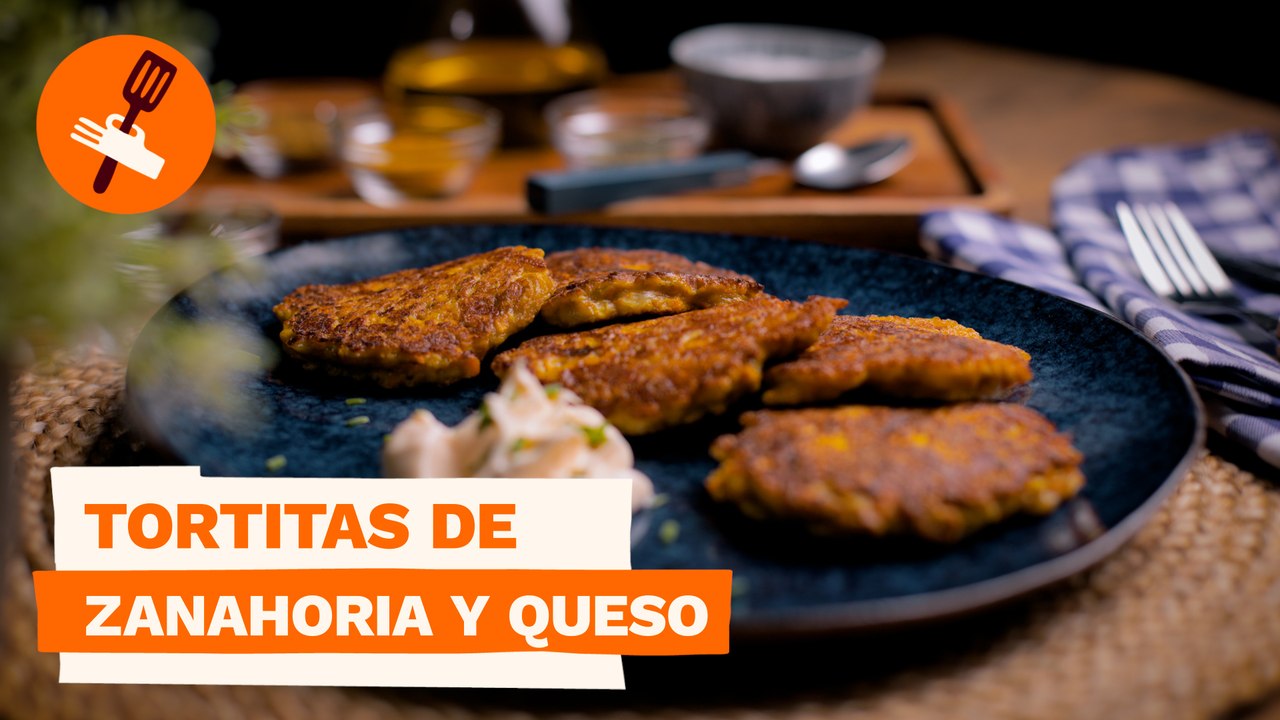 Tortitas de zanahora y queso
