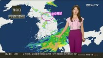 [날씨] 수도권, 강원 호우특보…저녁까지 요란한 소나기