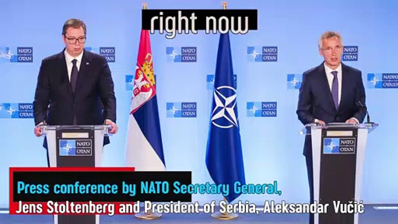 LIVE - Jens Stoltenberg and Aleksandar Vučić. Press conference following the negotiations. NATO.