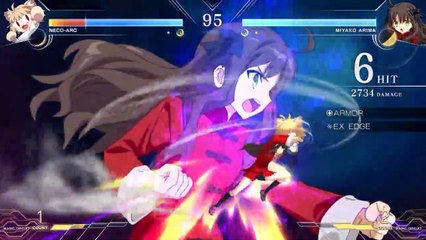 Melty Blood : Type Lumina - Gameplay Neco-Arc vs. Miyako Arima #2