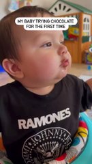 baby speaks first full sentence after trying chocolate for the first time