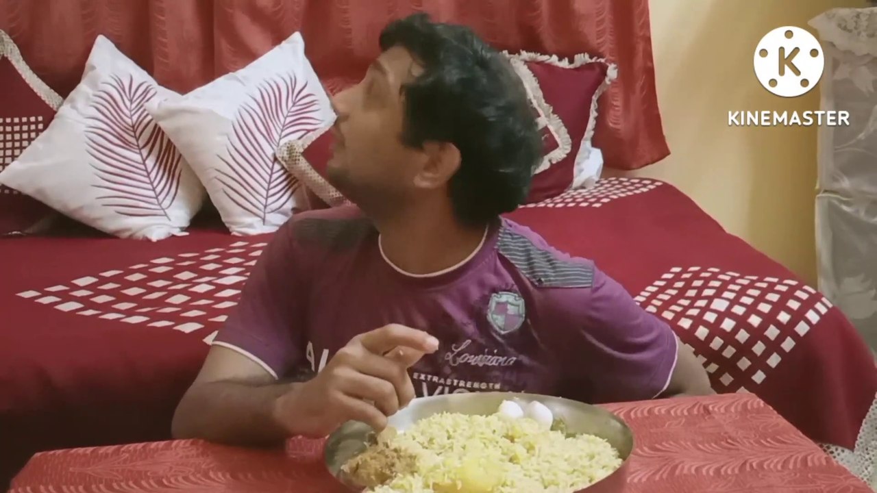 I am eating biriyani