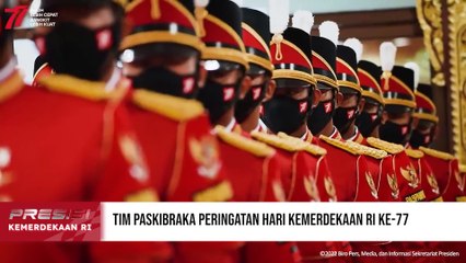 Tim Paskibraka  Pancasila Sakti Dan Pancasila Tangguh Bertugas Pada Peringatan Kemerdekaan RI Ke-77