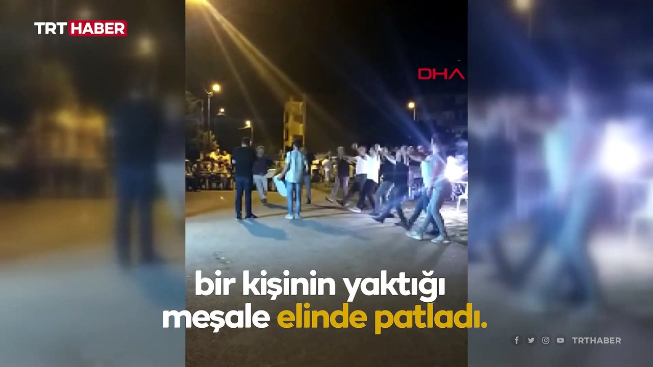 İstanbul'da düğünde yaktığı meşale patladı