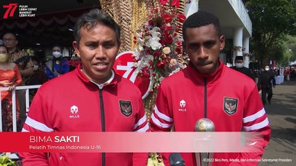 Presiden Jokowi Terima Timnas Sepak Bola U-16 di Istana Merdeka