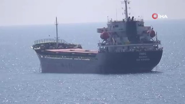 Ukrayna’dan 3 bin ton ayçiçeği taşıyan gemi Tekirdağ’a yanaştı