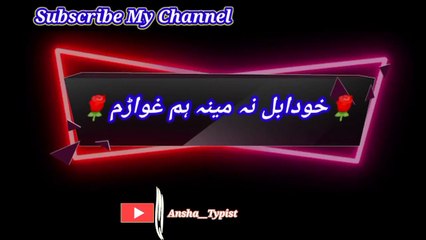 Da bal na hum meena hum ghurama | دابل نہ ھم مینہ غواڑم | ansha__typist