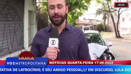REPÓRTER DA GLOBO REVELA AO VIVO QUE VÍTIMA DE UMA TENTATIVA DE LATROCÍNIO, É SEU AMIGO