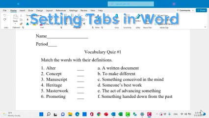 How to Set Tab Stops in Microsoft Word