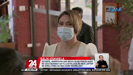 VP at Education Sec. Sara Duterte, siniguro na handa ang DepEd sa pagbubukas ng klase sa Lunes | 24 Oras