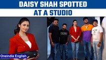 Daisy Shah spotted at a studio|Oneindia News* Entertainment