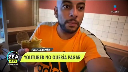 Youtuber Borja Escalona entra a local e intenta irse sin pagar