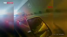 Kamyonet şoförünün trafik terörü kamerada